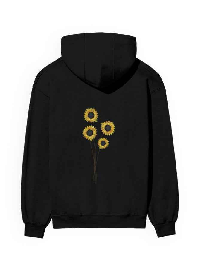 Noir Bloom – Black Hoodie