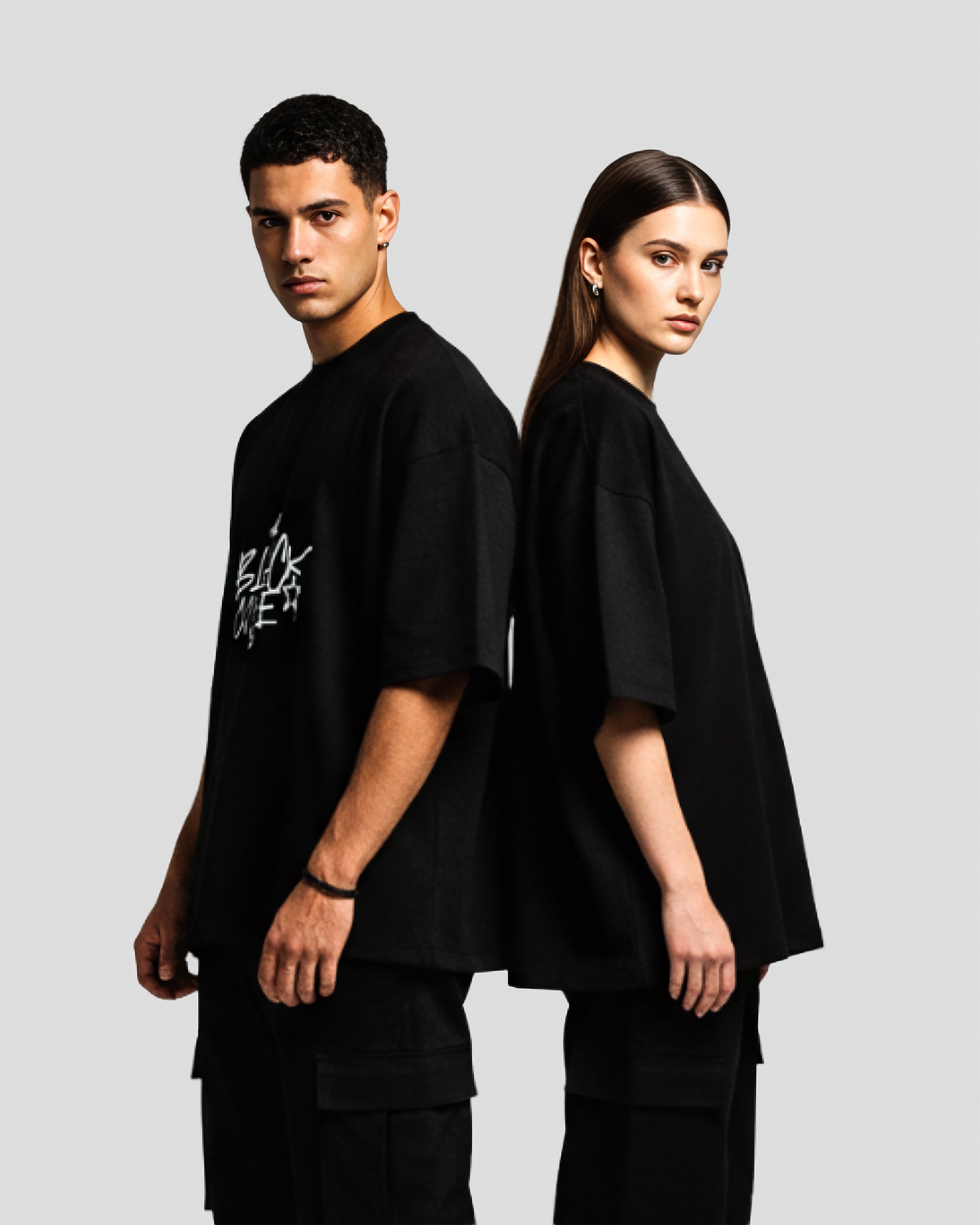 Black Code Oversized Terry Tee