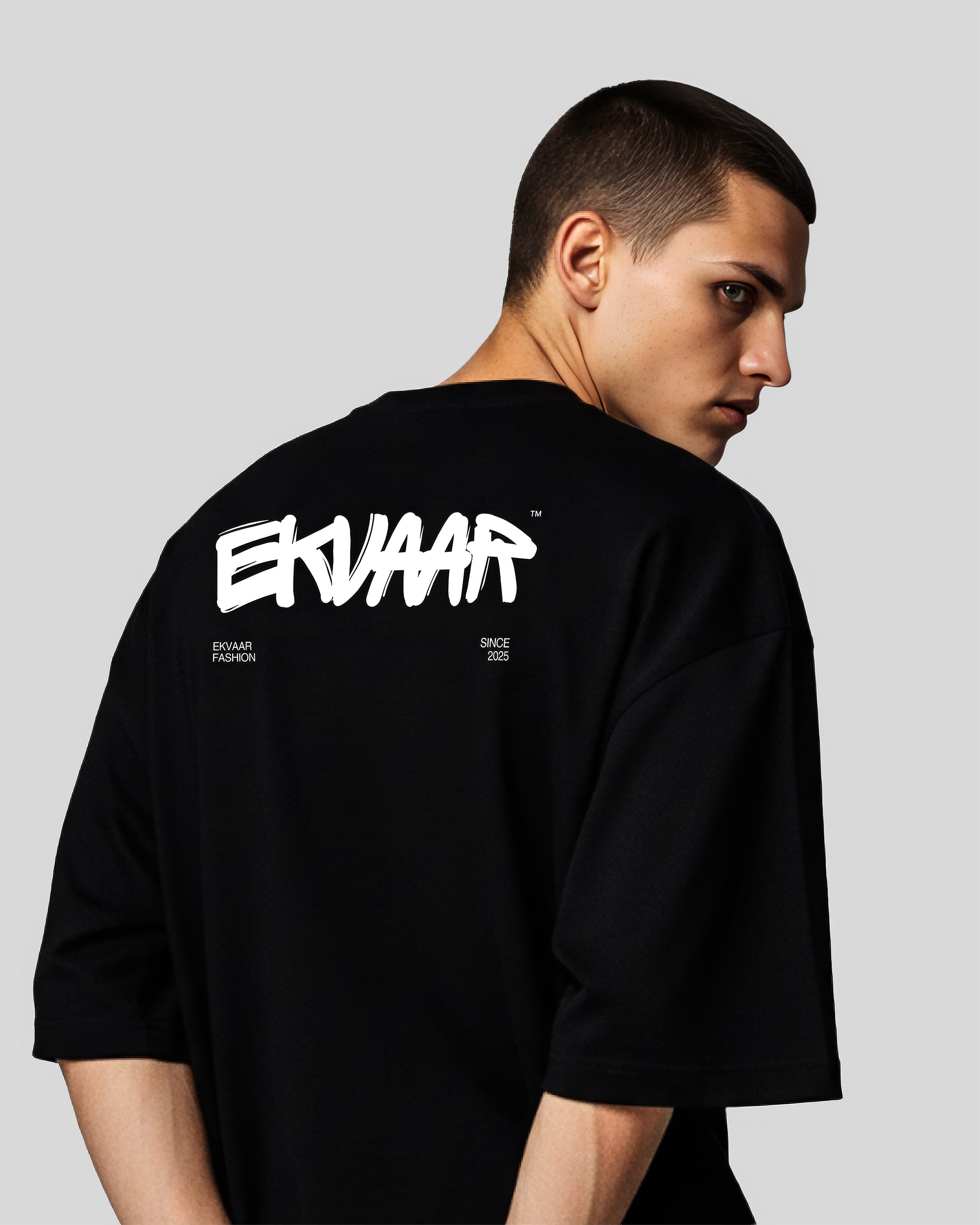 Black Code Oversized Terry Tee