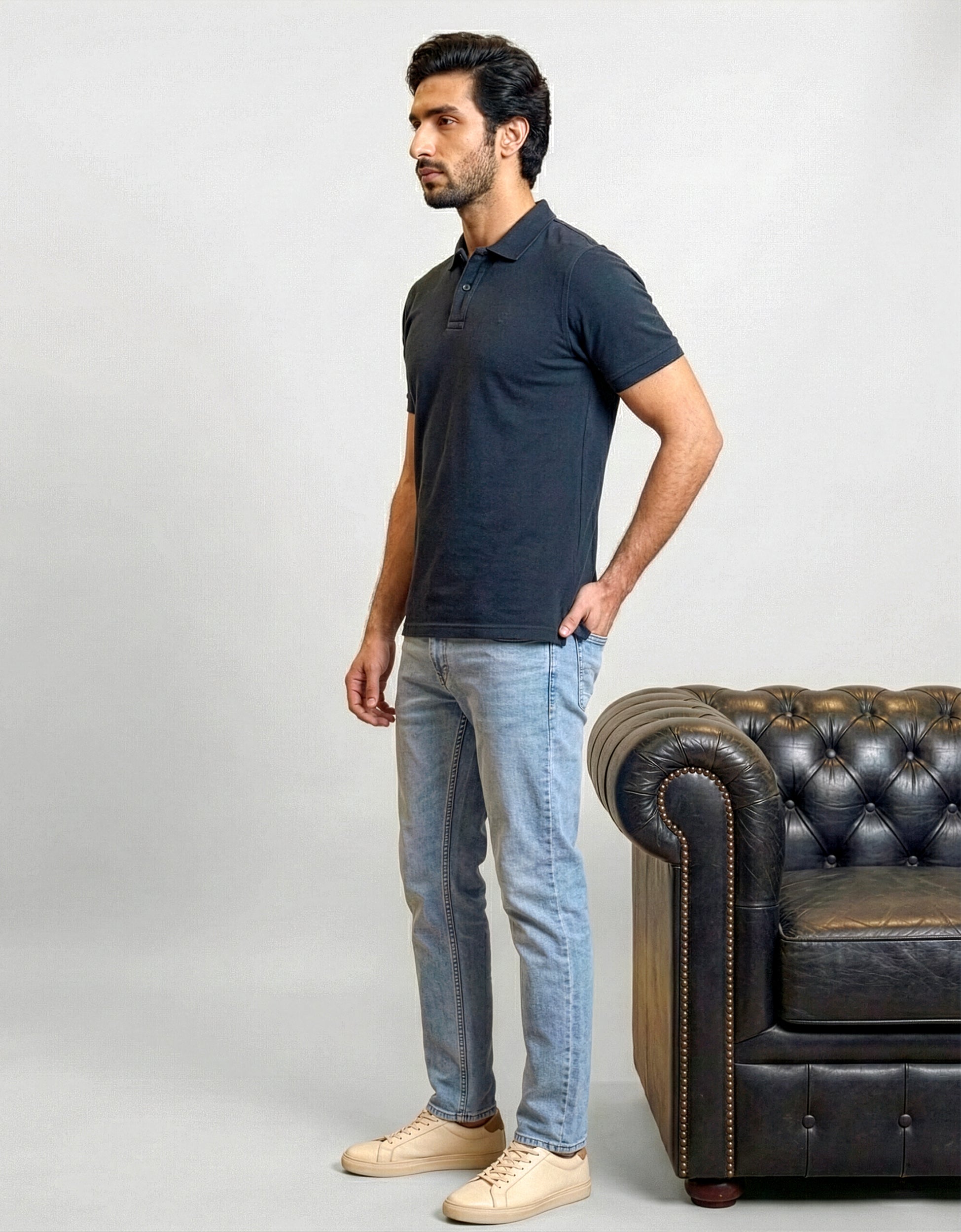 Piqué Polo – Neel Blue