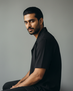 Column Oversized Shirt – Black