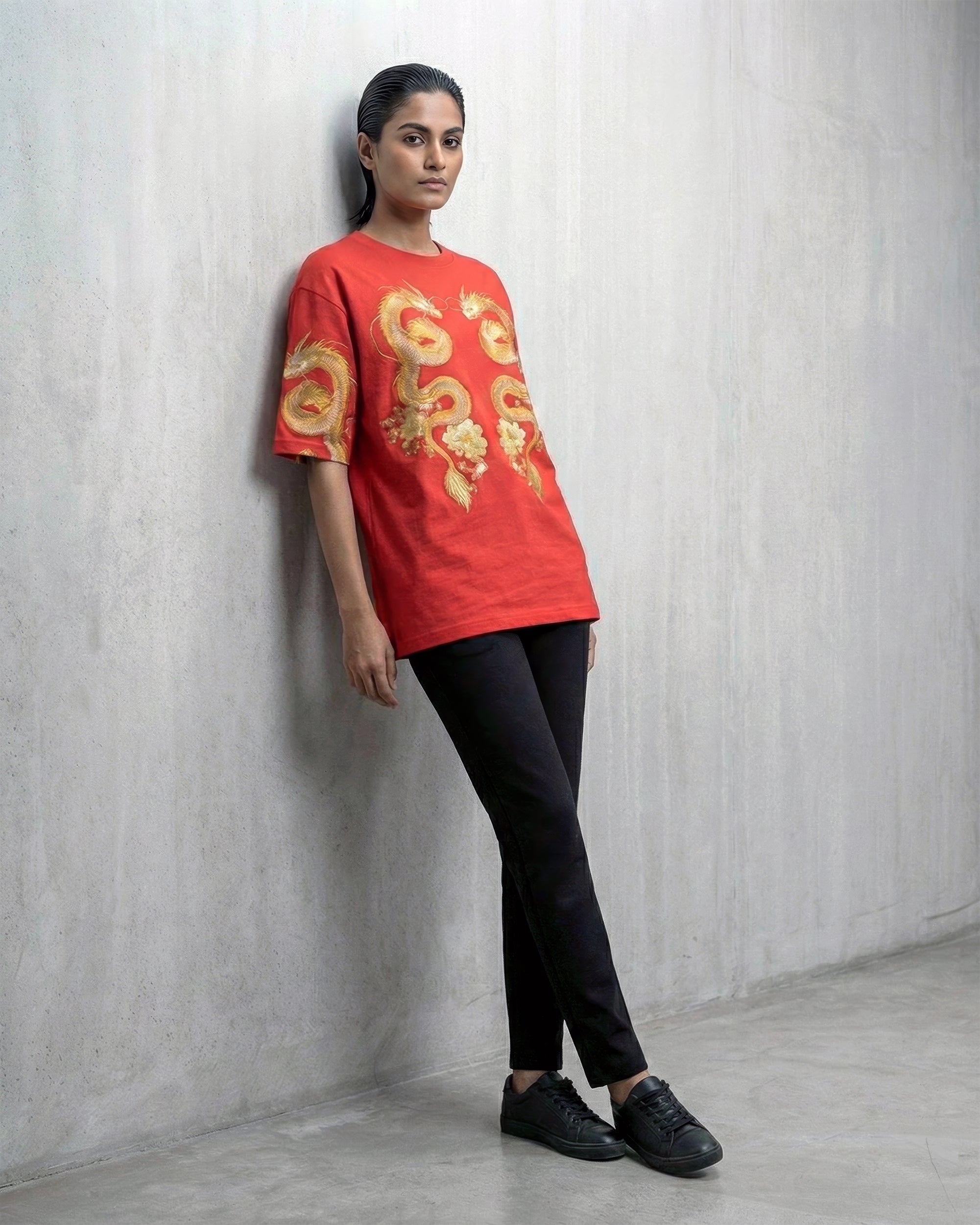 Red Dragon Oversized Tee