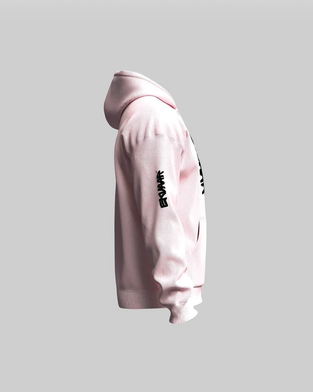 Monogram Oversized Hoodie – Baby Pink