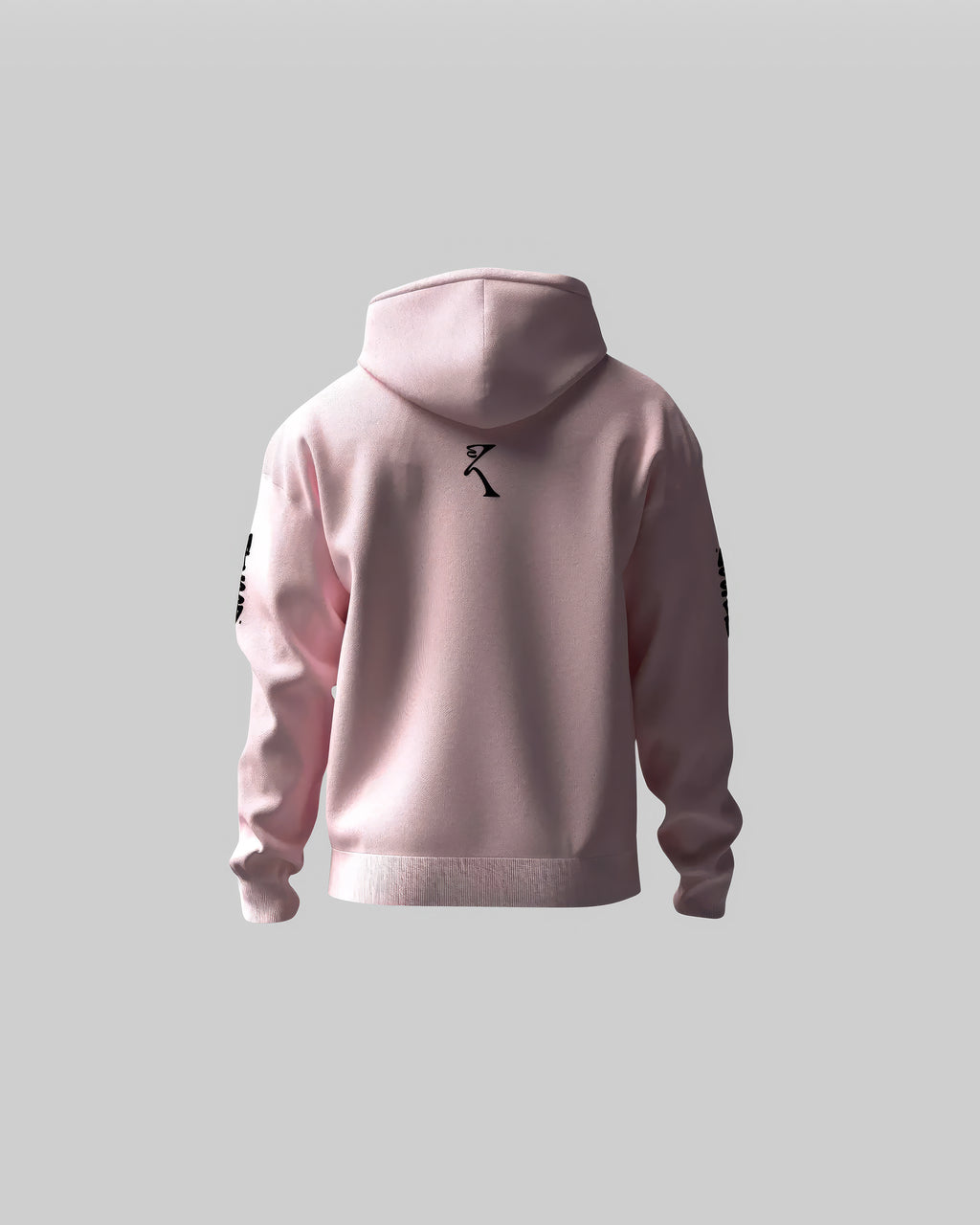 Monogram Oversized Hoodie – Baby Pink