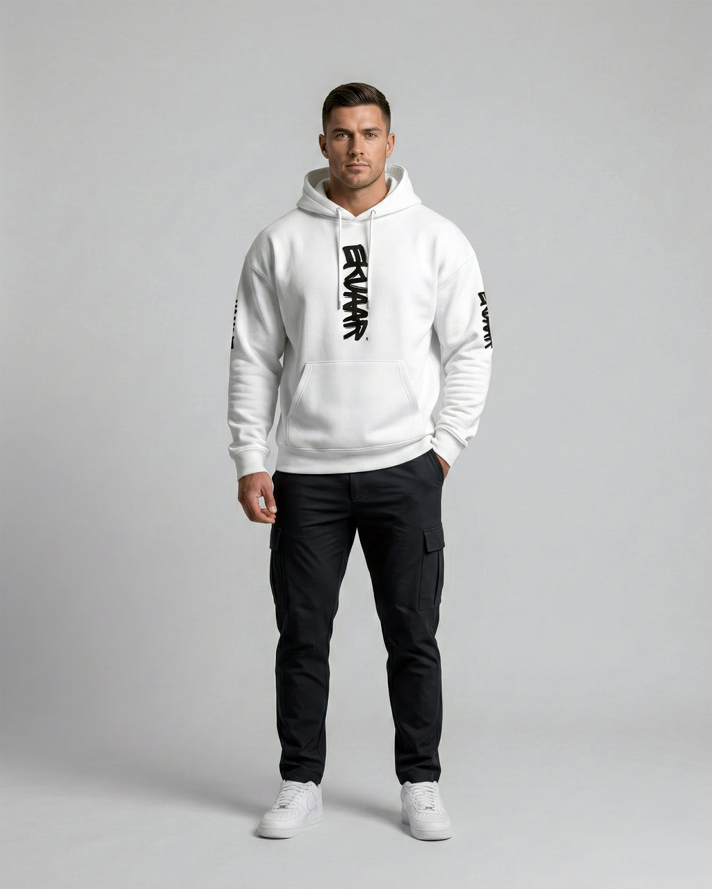 Monogram Oversized Hoodie – Rui White