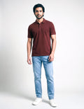 Piqué Polo – Oxblood Red