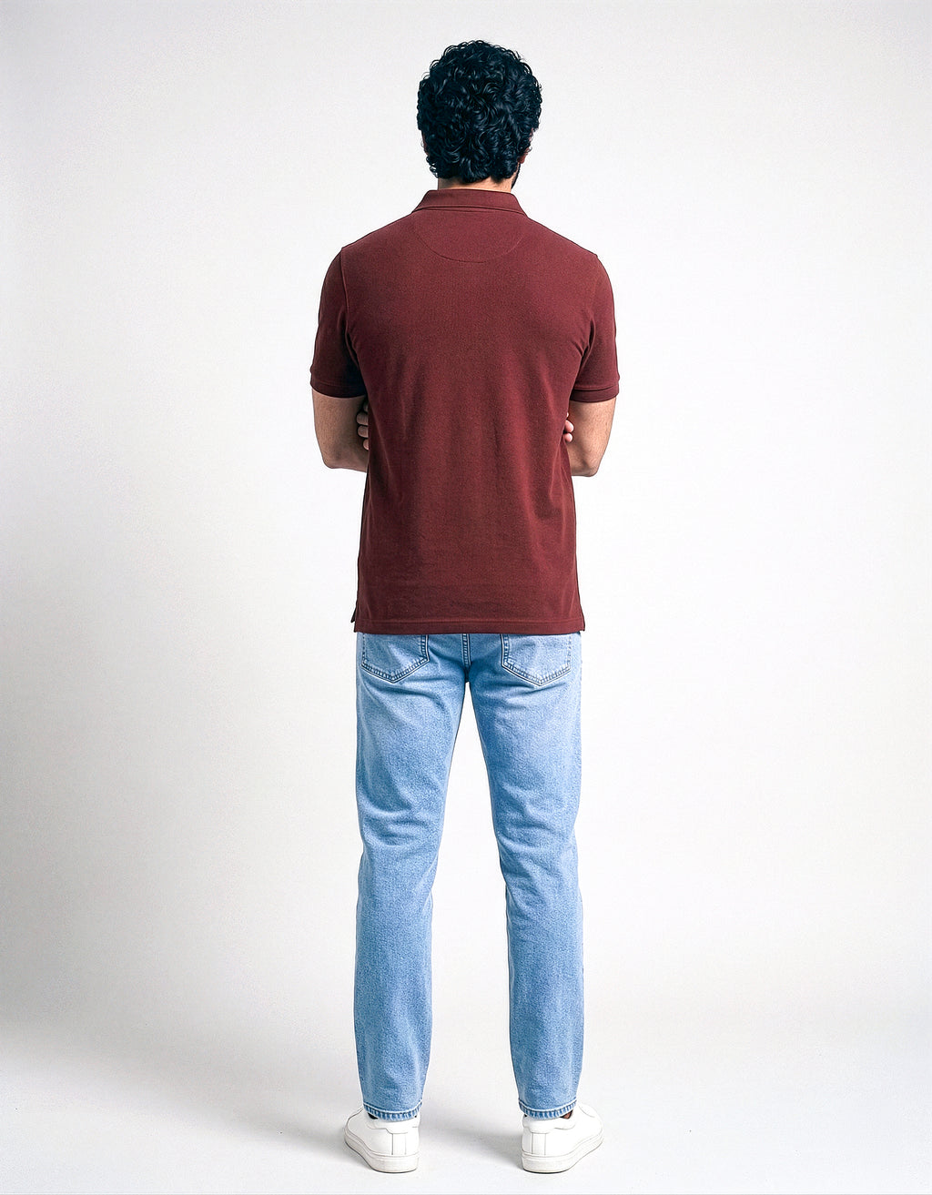 Piqué Polo – Oxblood Red