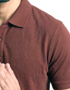 Piqué Polo – Oxblood Red