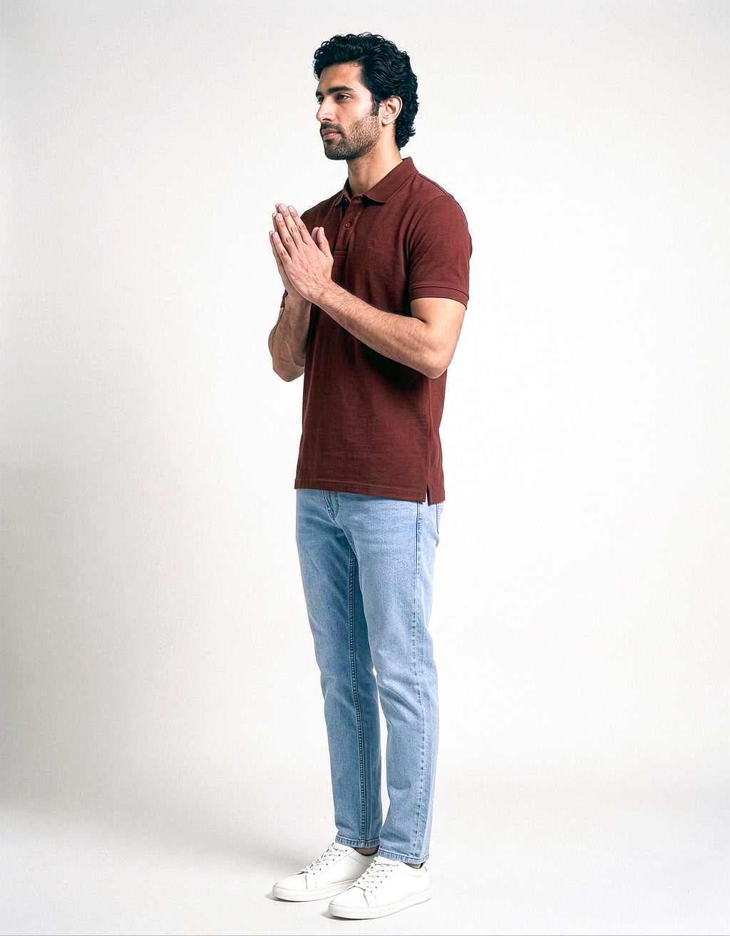 Piqué Polo – Oxblood Red