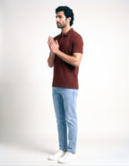 Piqué Polo – Oxblood Red