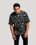 Tribal Print Oversized T-Shirt