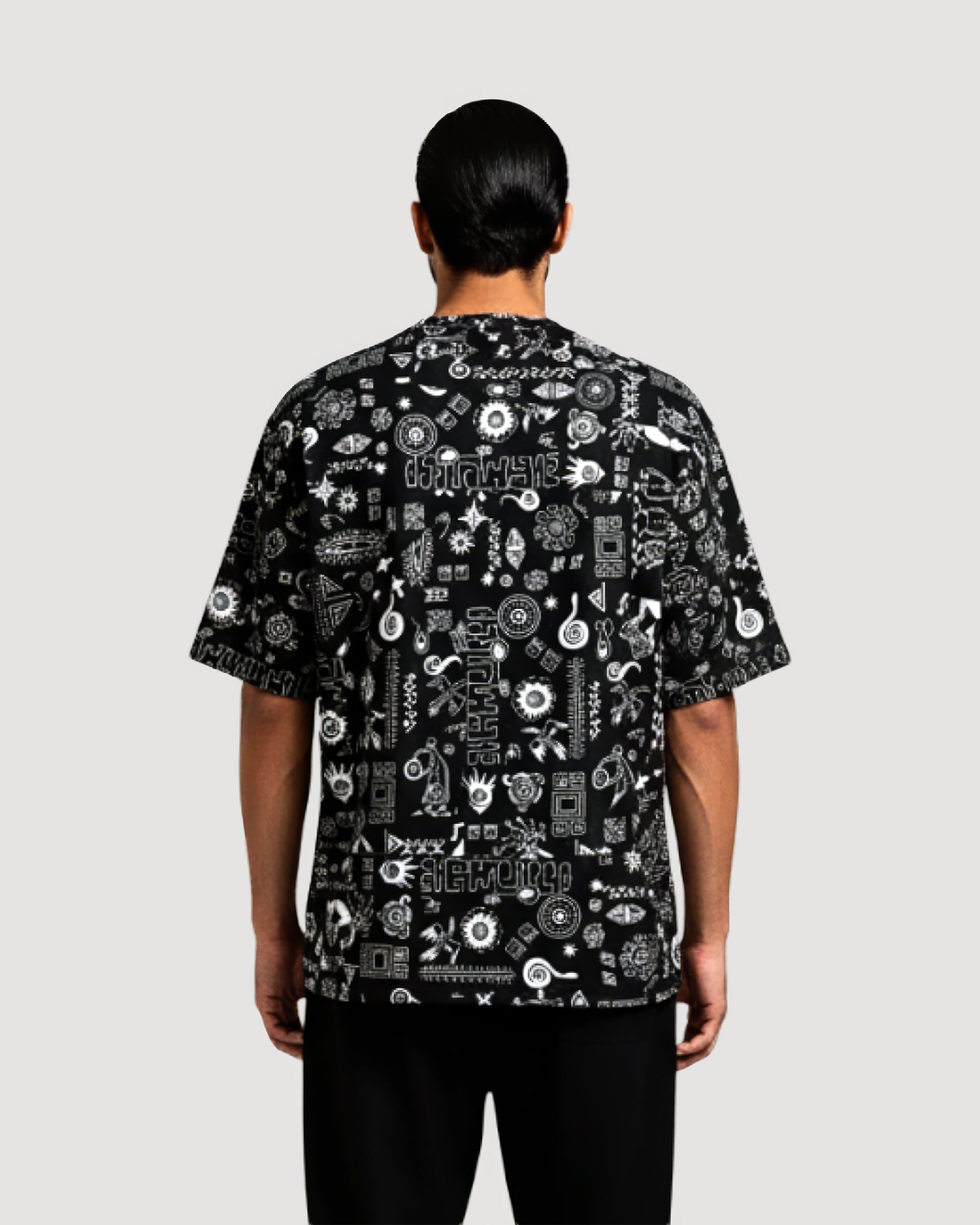 Tribal Print Oversized T-Shirt