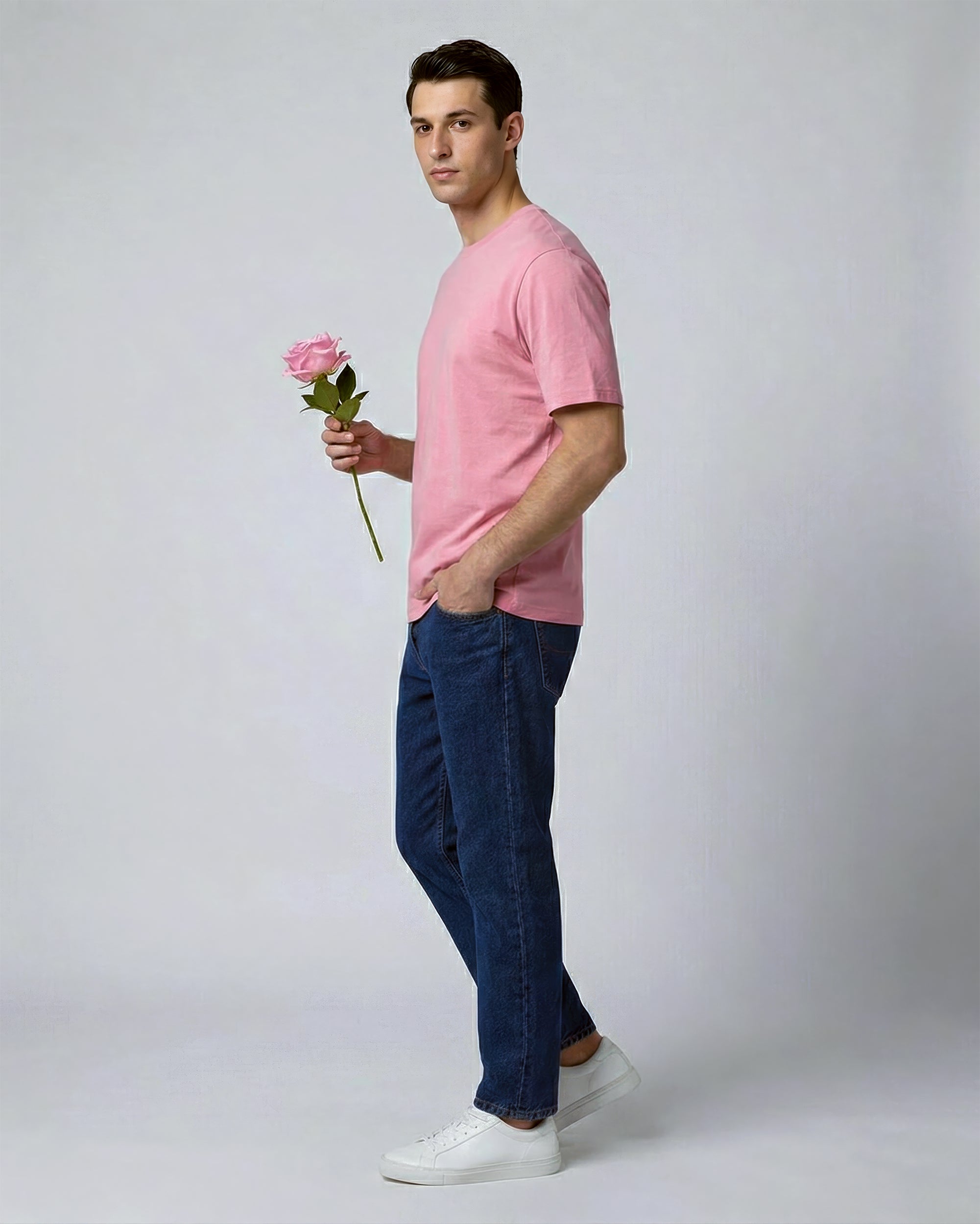 Classic Crew Tee – Blush Pink