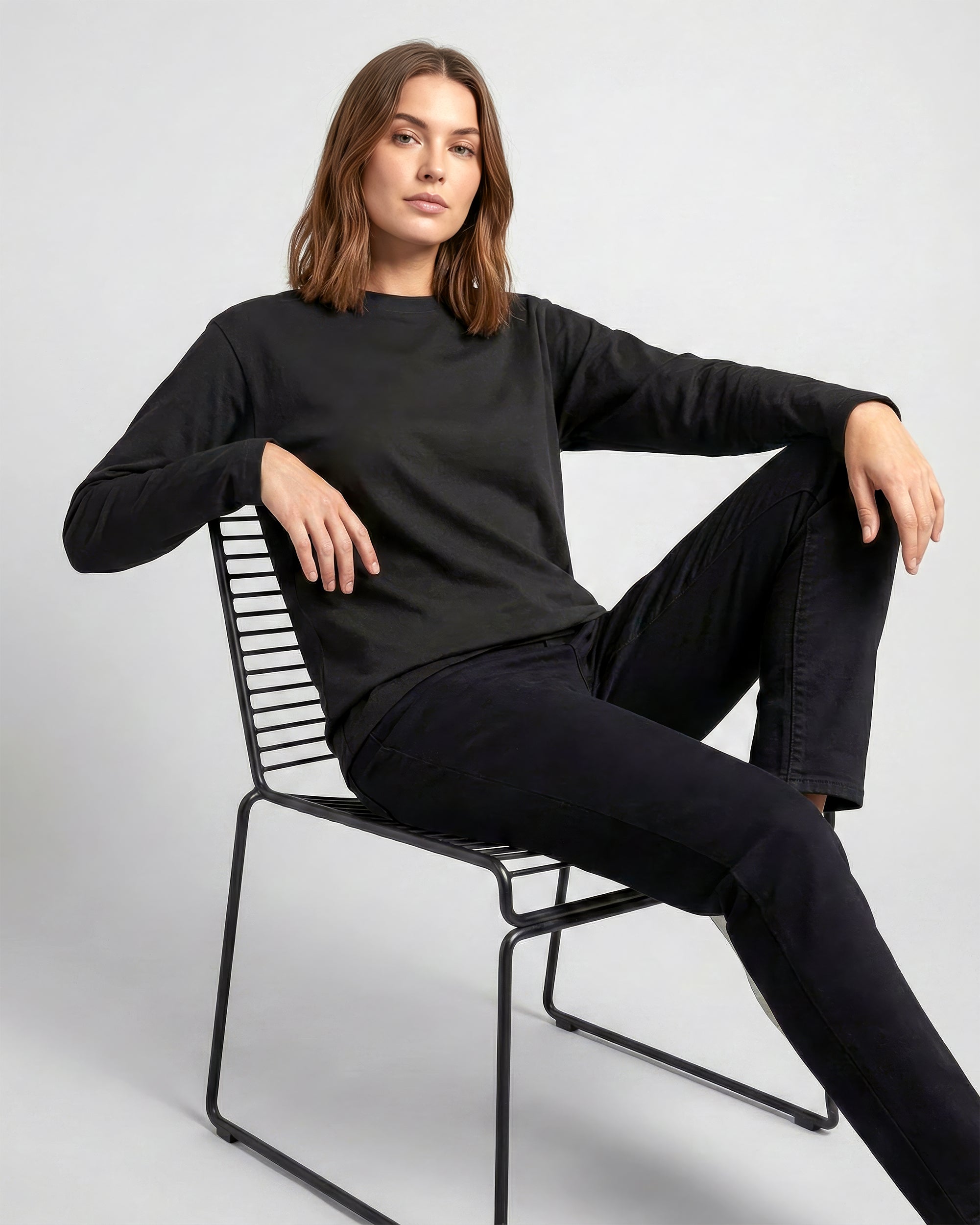 Full Sleeve Tee – Obsidian Black