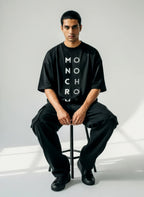 Monochrome Oversized Tee – Noor Black