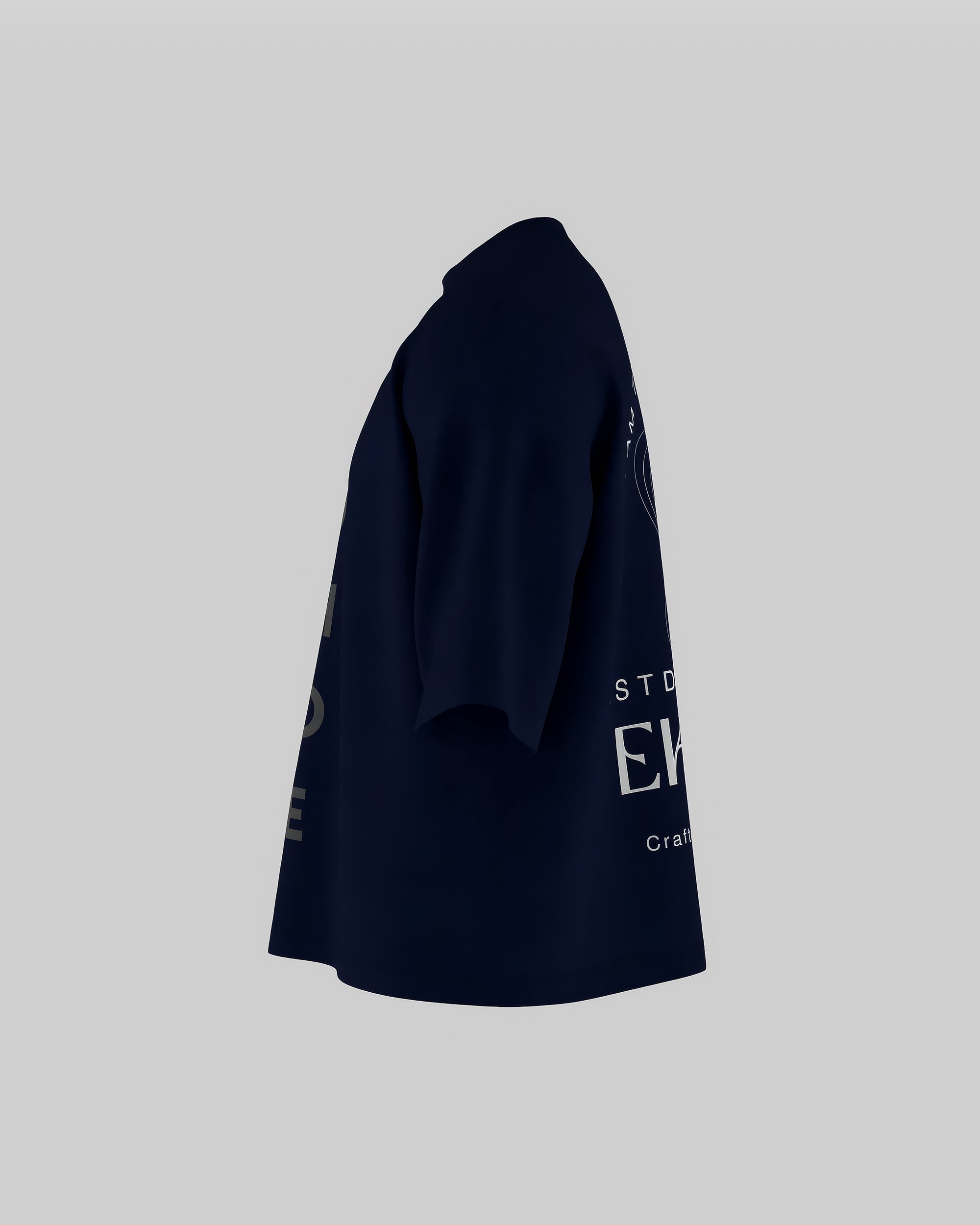 Monochrome Oversized Tee – Navy Blue