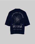 Monochrome Oversized Tee – Navy Blue