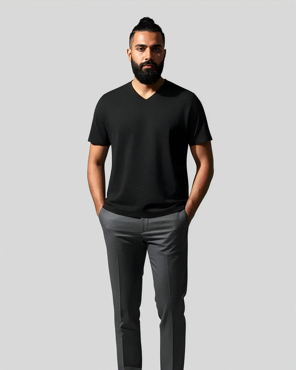 V-Neck T-Shirt – Black