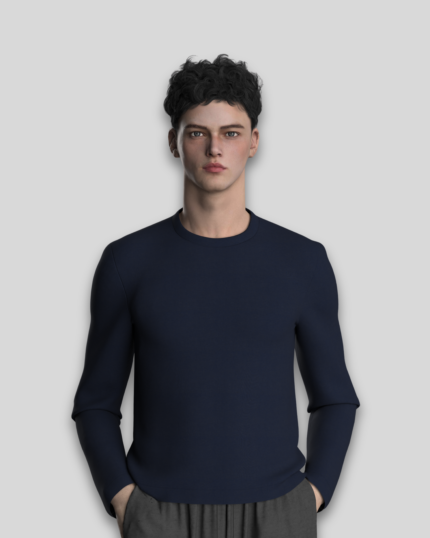 Navy Blue Full Sleeve T-Shirt