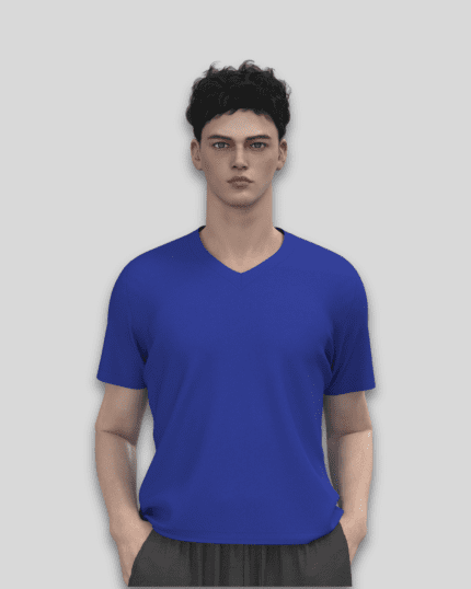 Royal Blue V-Neck T-Shirt