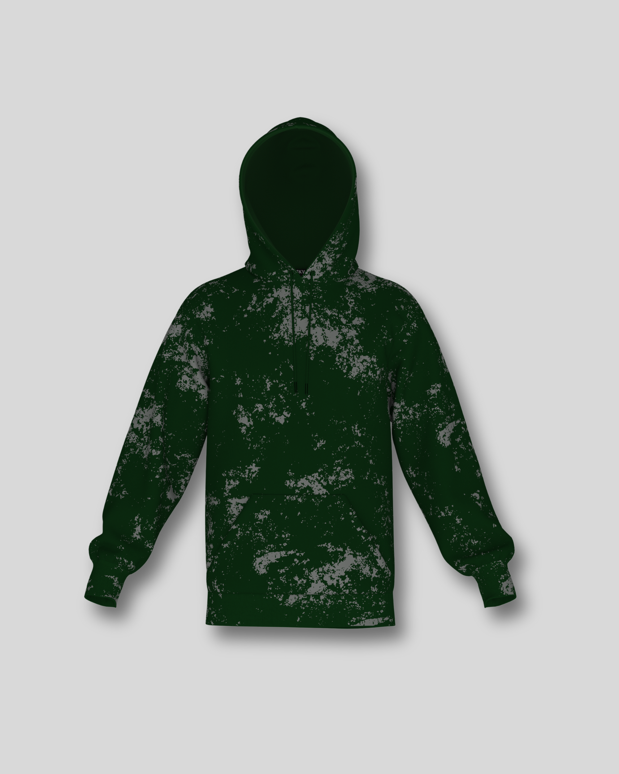 Bottle Green Acid Wash Hoodie