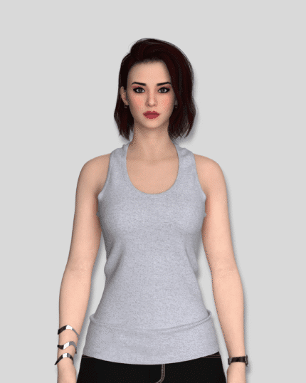 Grey Melange Tank Top