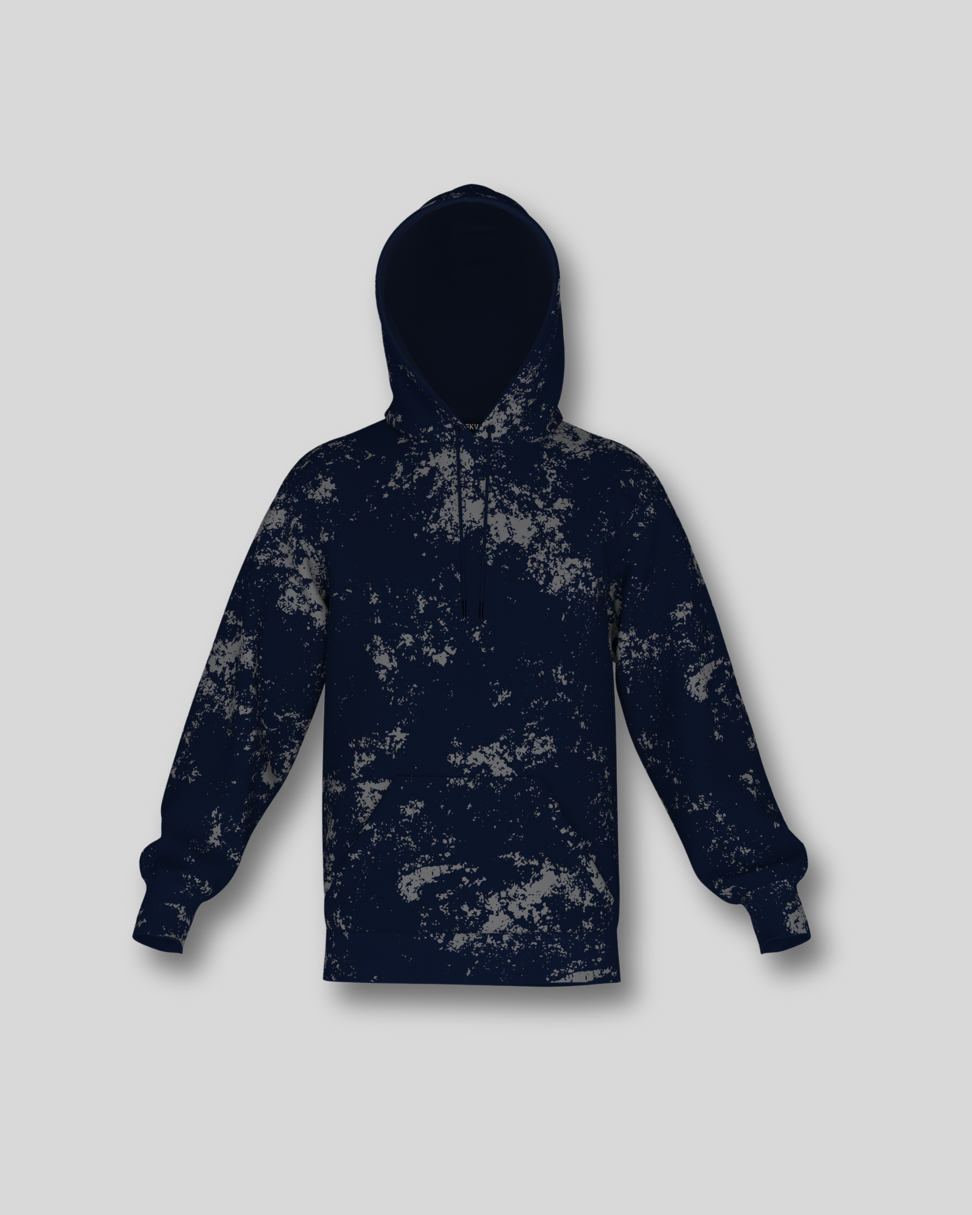 Navy Blue Acid Wash Hoodie