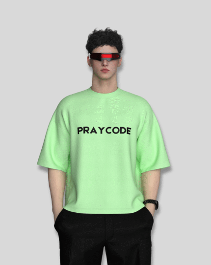 Jade Green PRAYCODE™ Oversized Tee