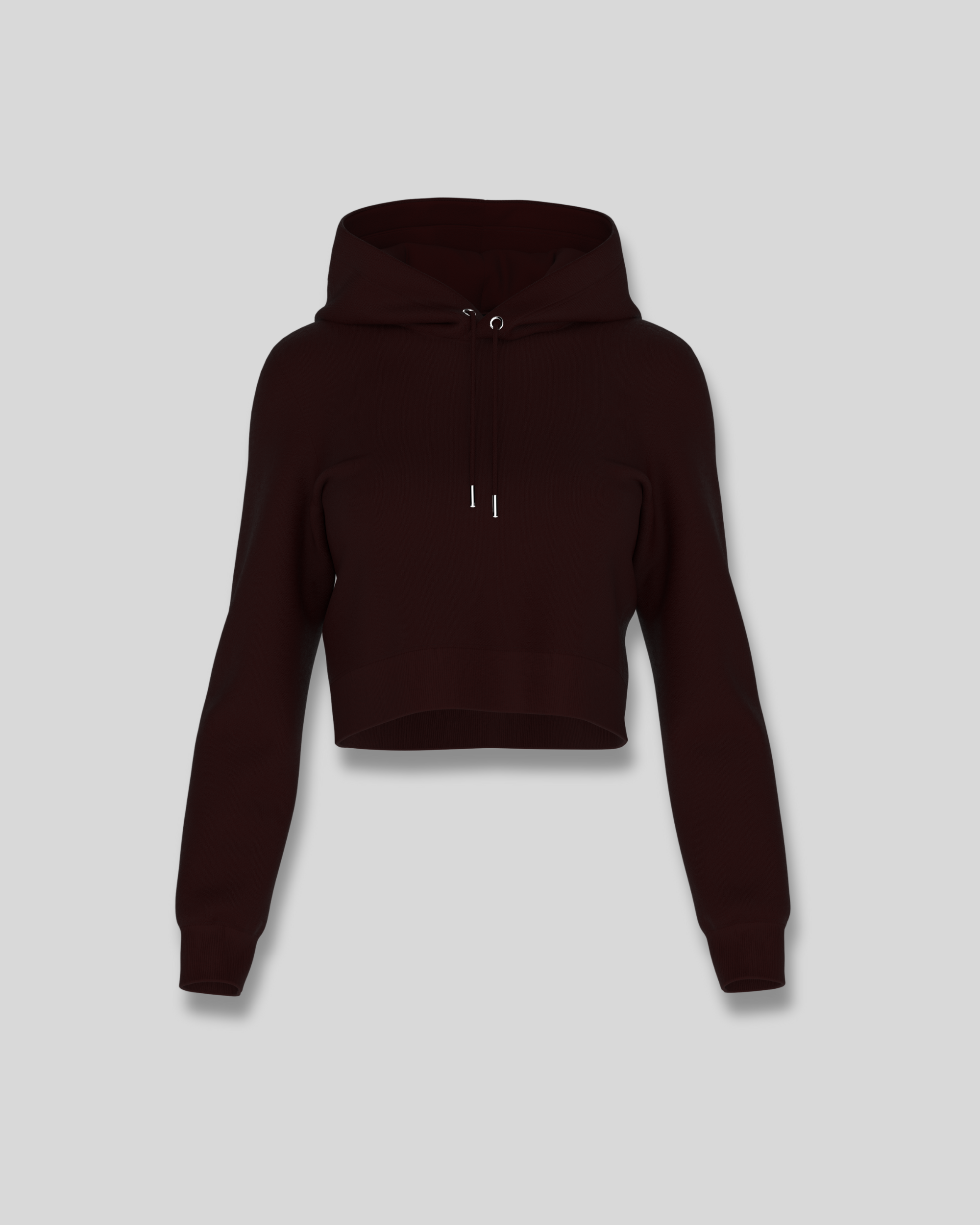 Maroon Cropped Hoodie