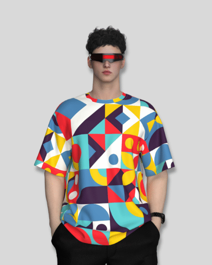 GeoPop AOP Oversized Tee