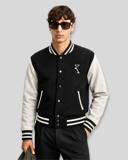 Noor Black EKVAAR Rogue Varsity Jacket