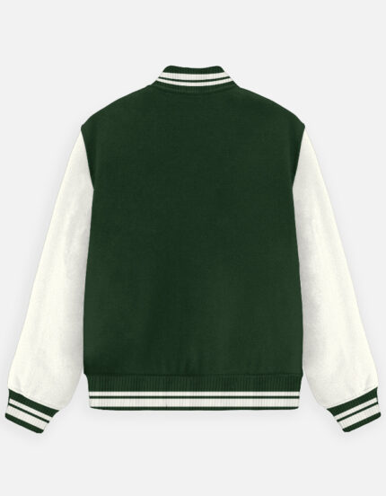 Bottle Green Varsity Jacket