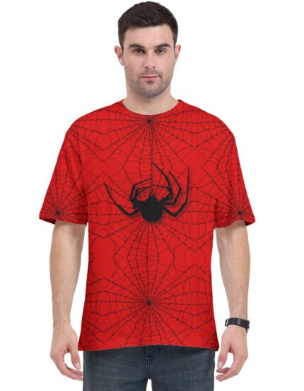 Black Widow Web AOP Oversized Tee