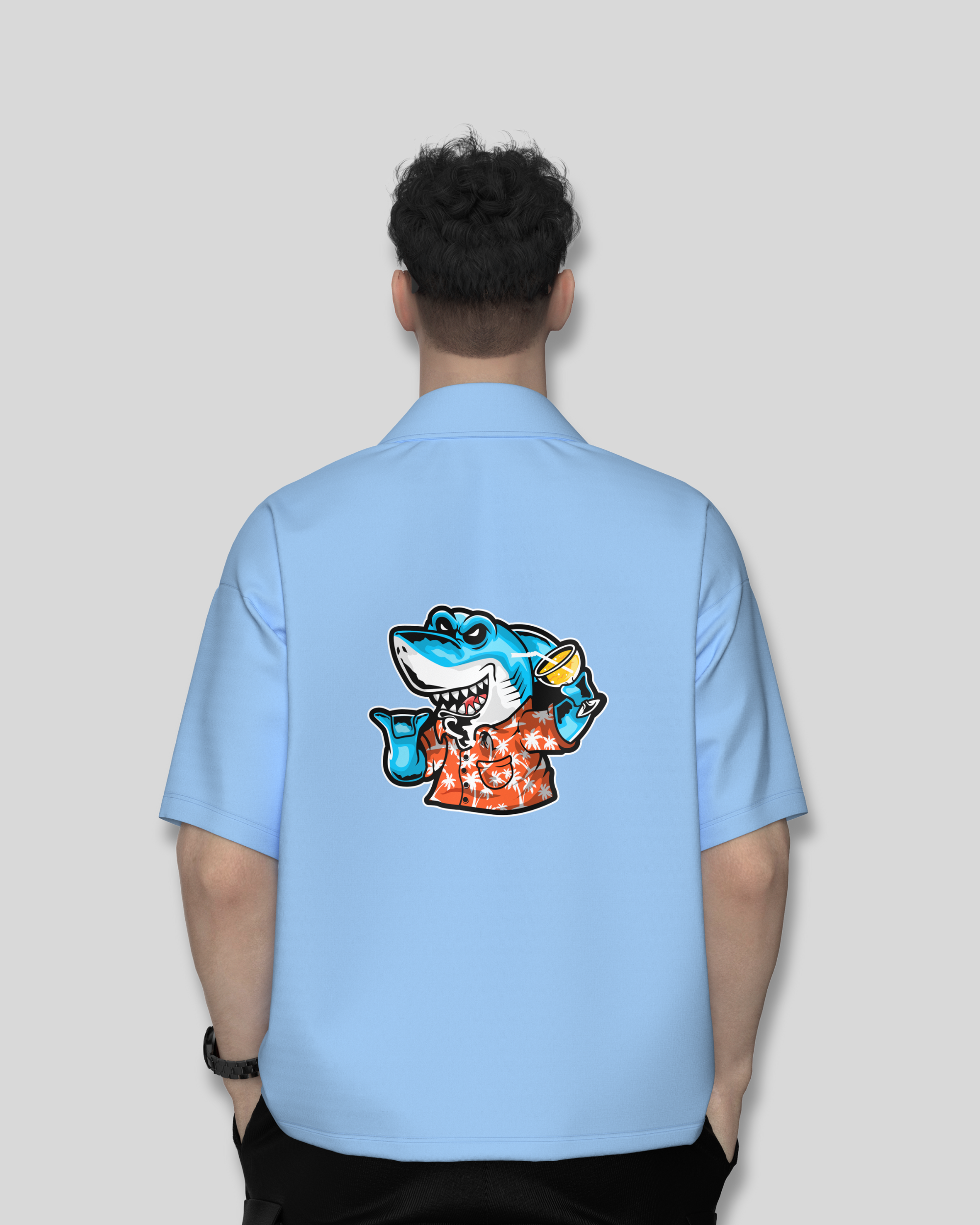 Holiday Shark Oversized Shirt