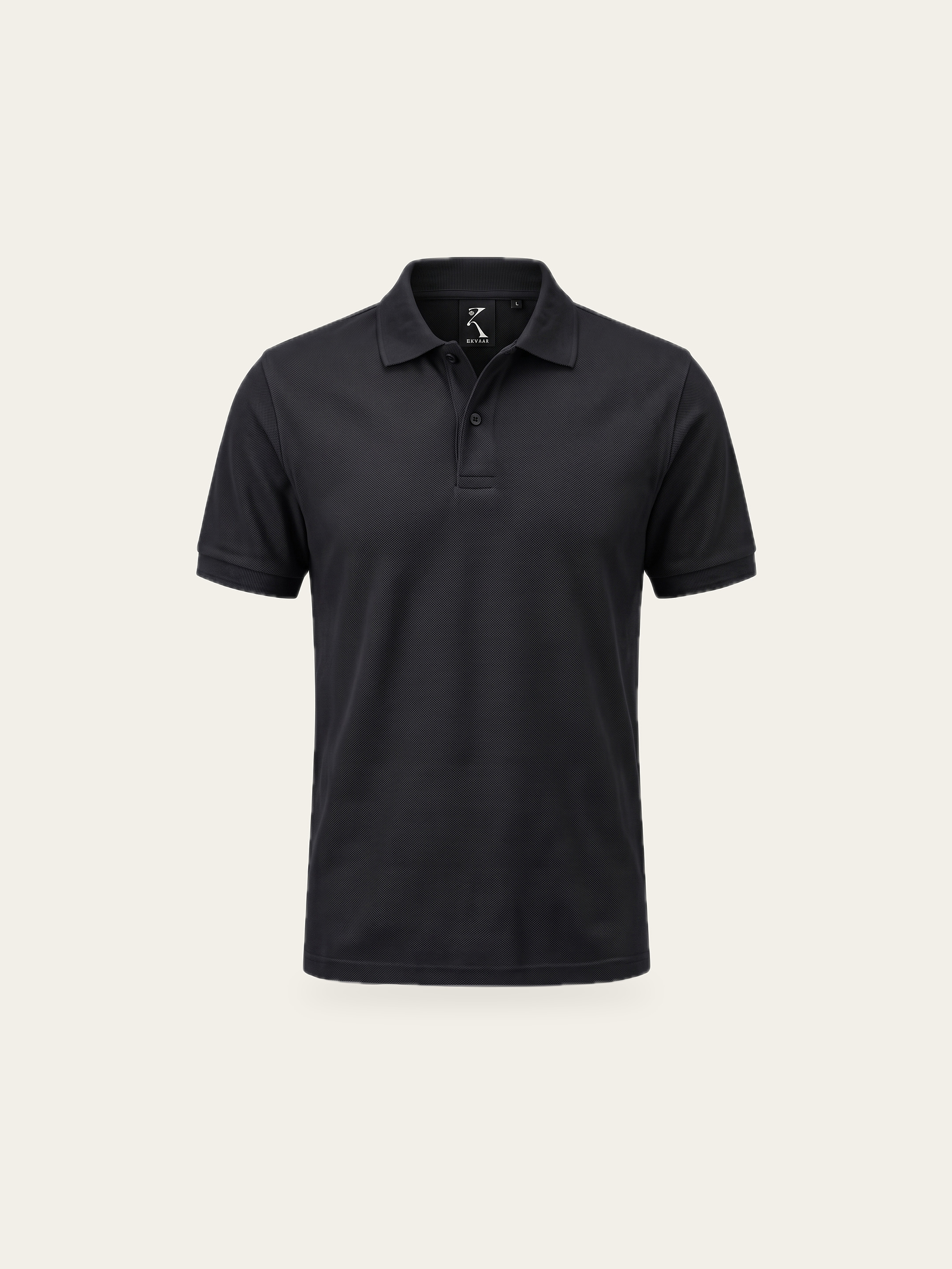 CORE Piqué Polo in Noor Black, a sharp, serious choice for a job interview