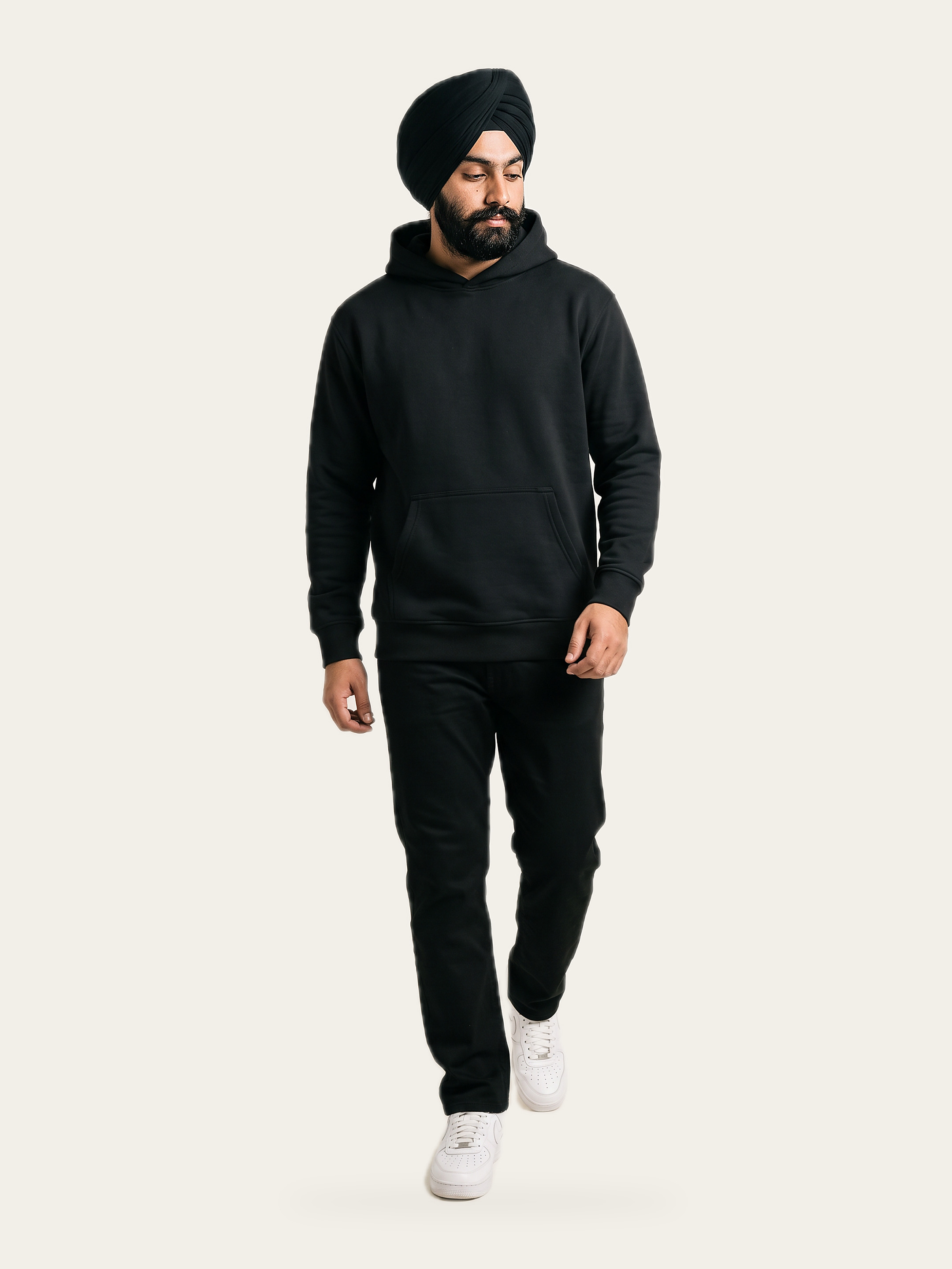 CORE Pullover Hoodie in Noor Black, front