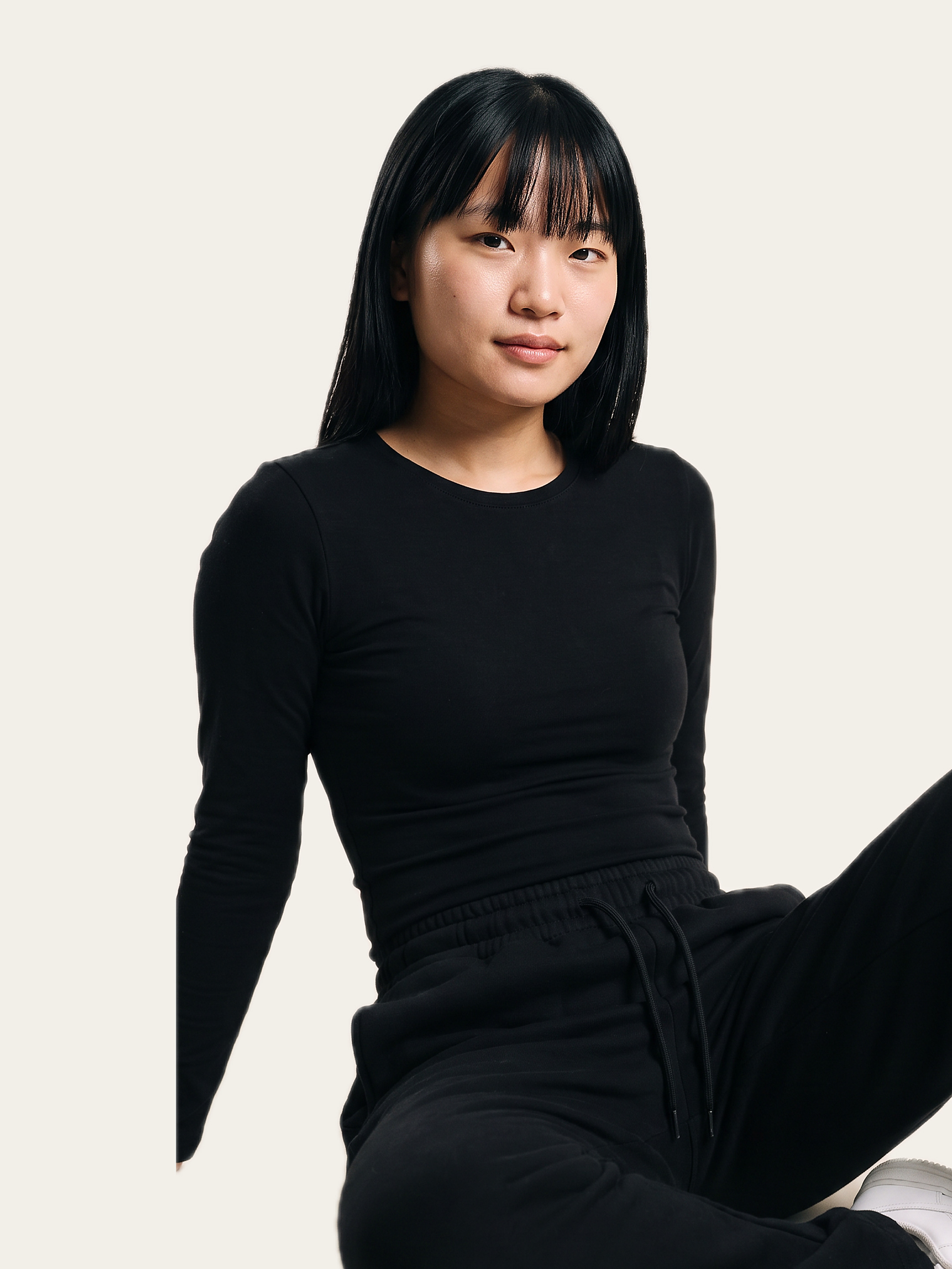 EASE Sweatpants in Noor Black, worn by a model