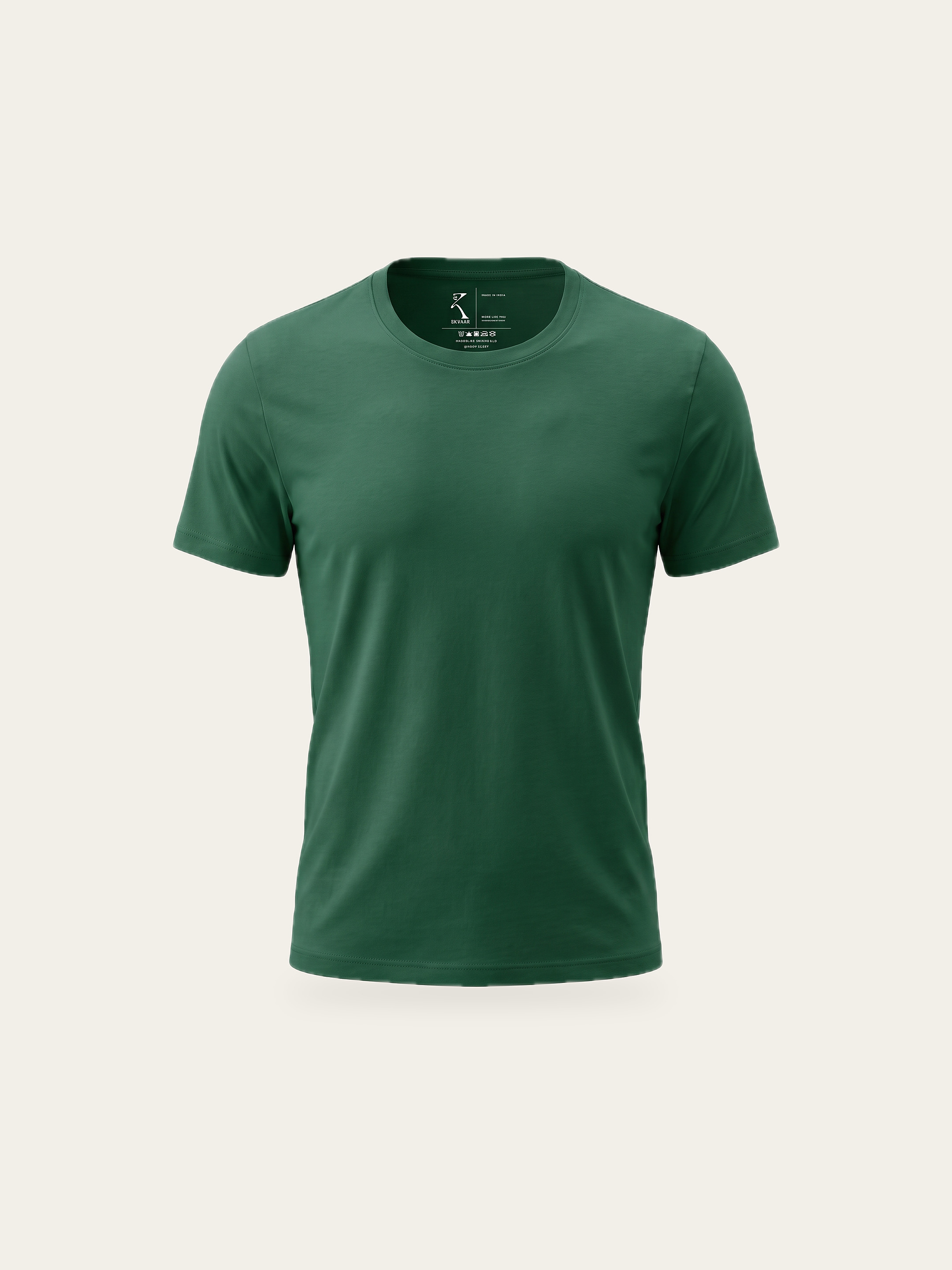 FLEX crew tee in Arav Green, front view