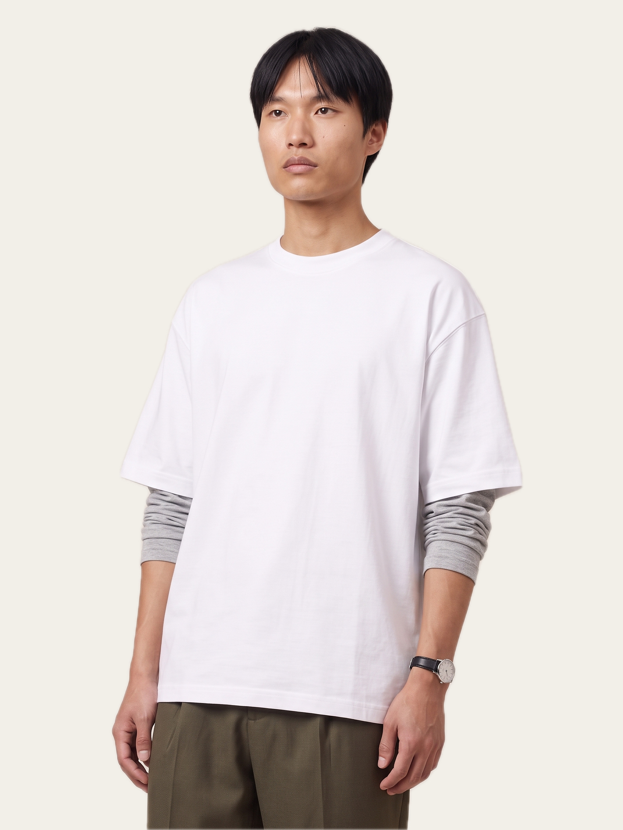 FORM Oversized Tee in Rui White, a heavyweight cotton tee cut oversized with dropped shoulders