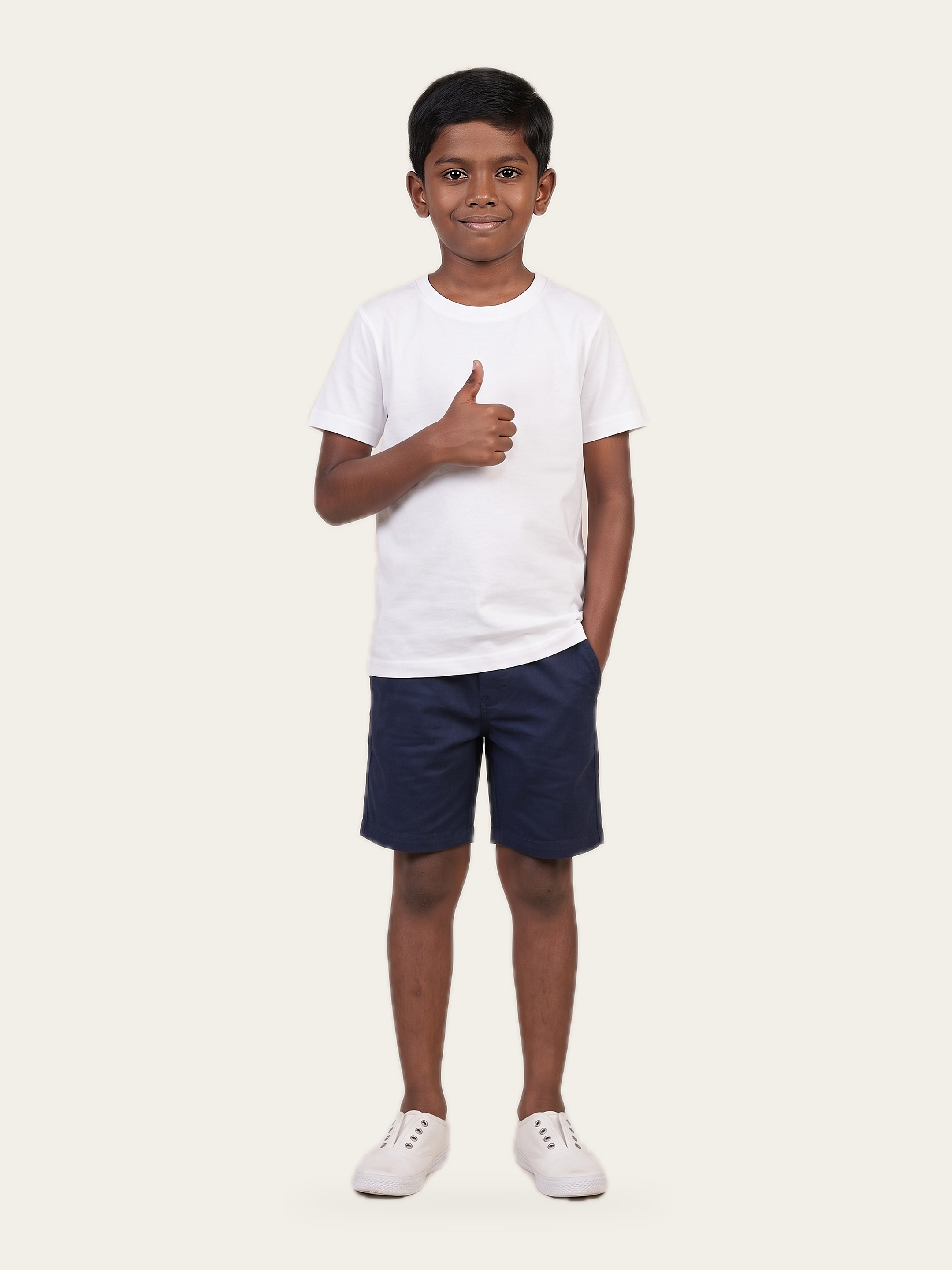 MINI Crew Tee (Boys) in Rui White, the CORE crew tee sized down for sibling outfits