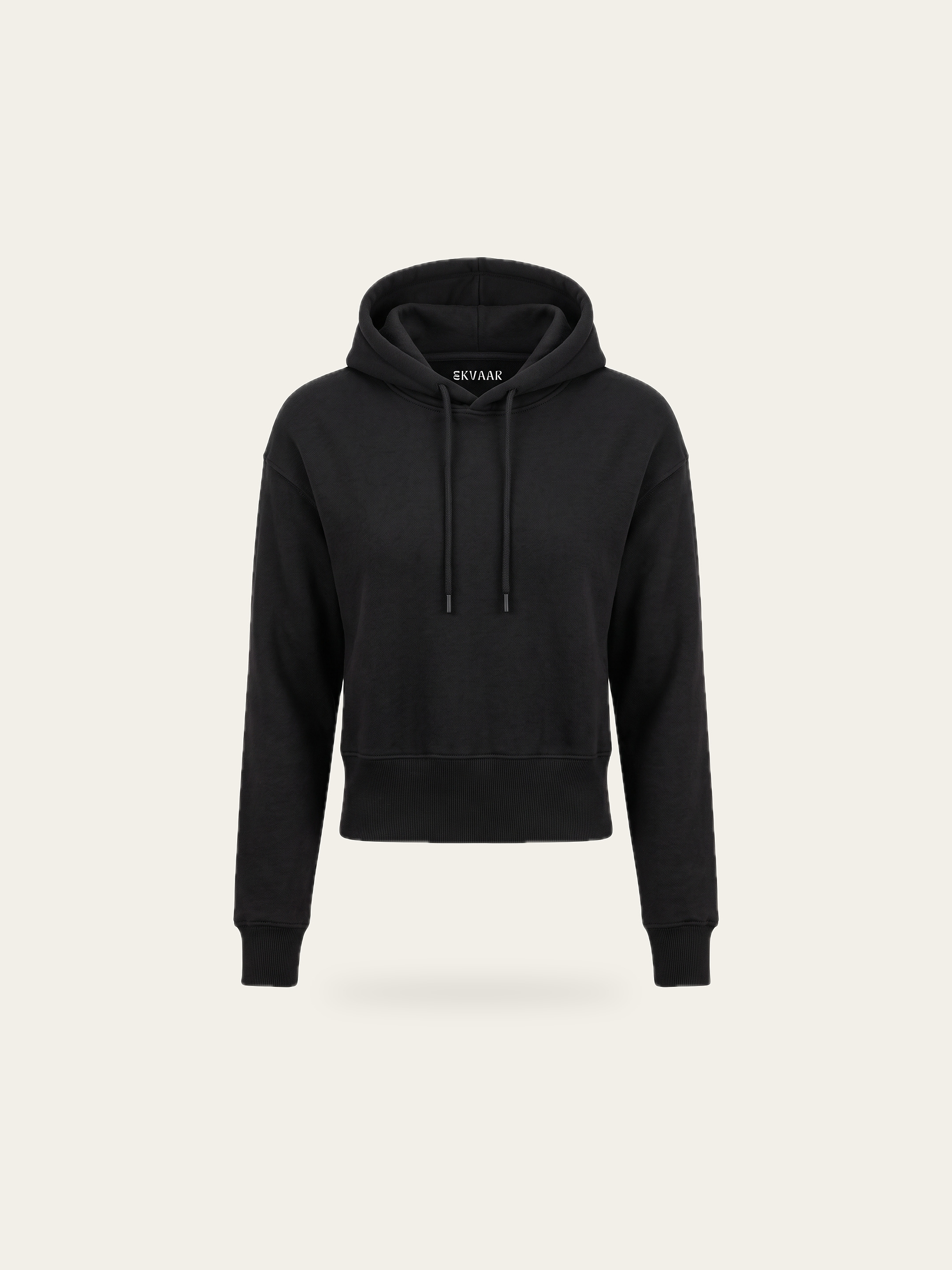 ORIGINAL cropped hoodie in Noor Black, front view