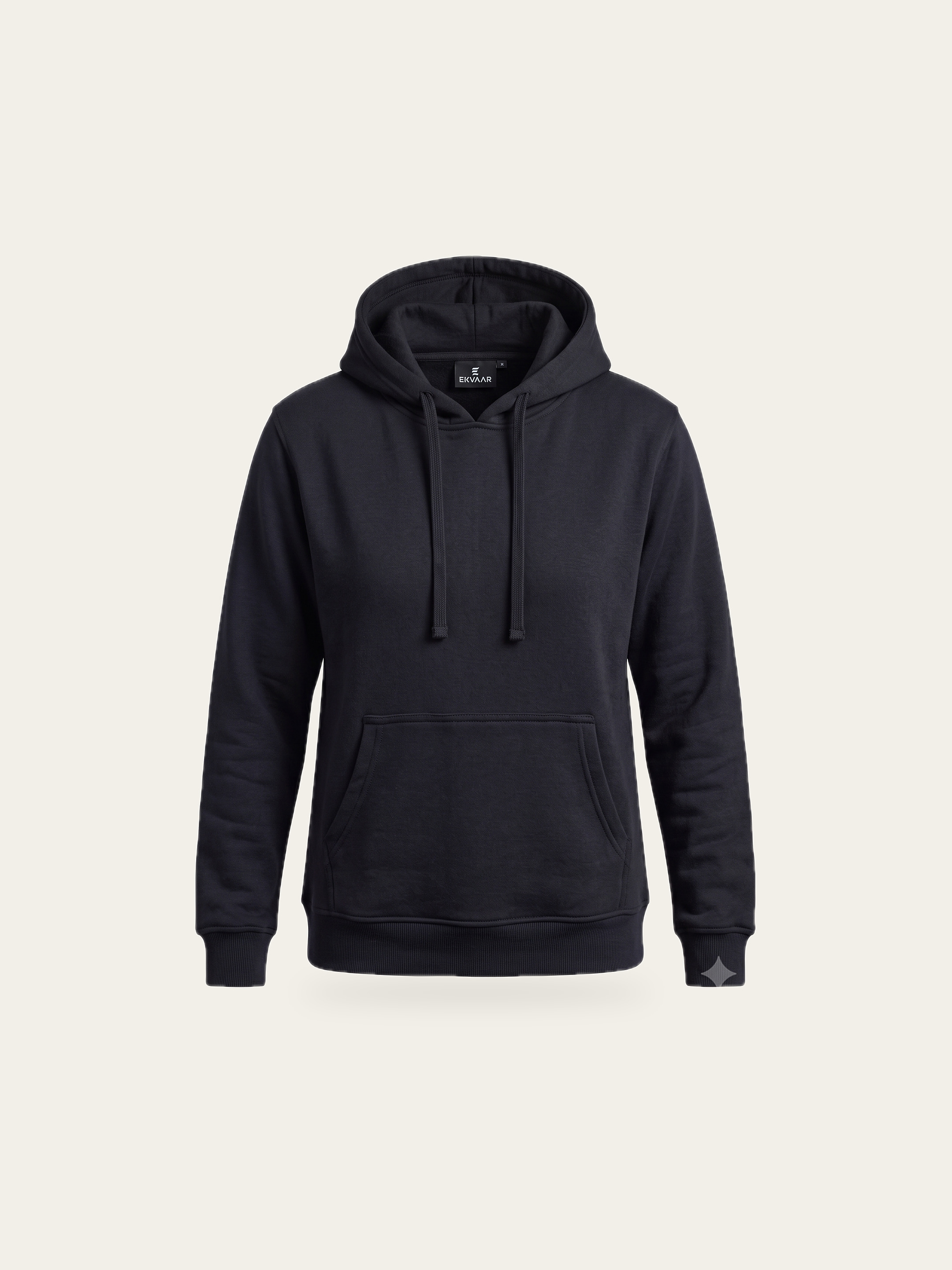 ORIGINAL Hoodie in Noor Black, brushed fleece that adds depth to all-black outfits