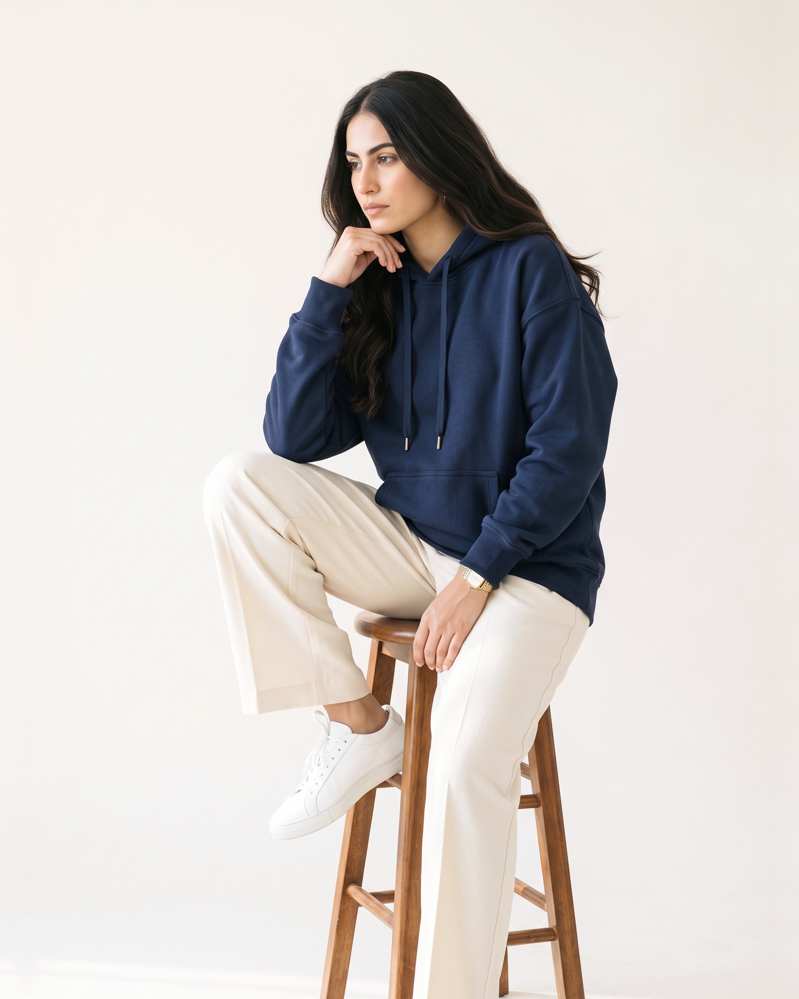 ARCHIVE Oversized Hoodie in Neel Blue, an oversized hoodie with dropped shoulders